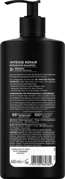 Produktbild Syoss Intense Repair (440 ml, Flüssiges Shampoo)