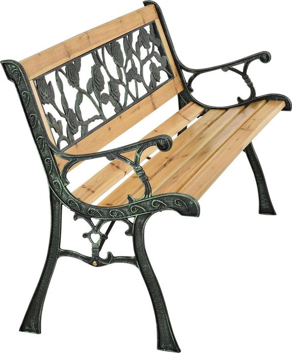Immagine prodotto Hauptner Panchina da giardino in ghisa (2 posti) con motivo a rose