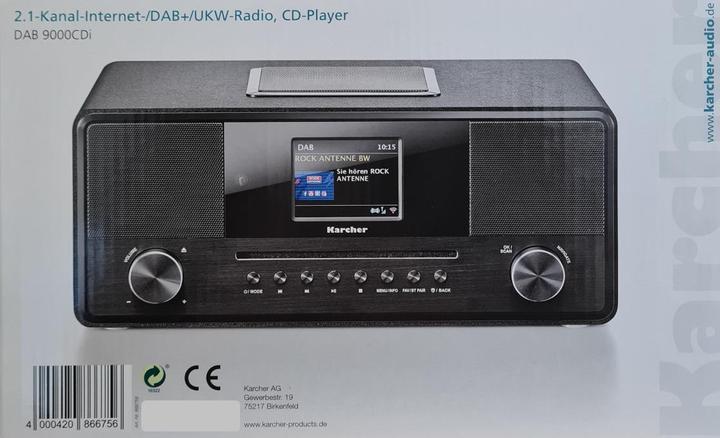 Actual product image Karcher DAB 9000CDI (Web radio, DAB+, Bluetooth, Wi-Fi)