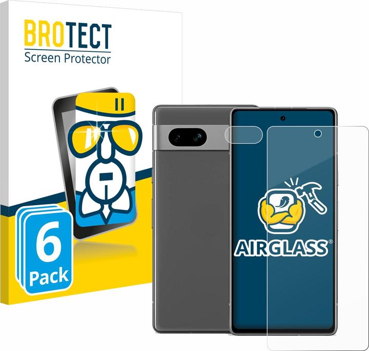 Actual product image BROTECT Protective glass screen protector clear (6 Piece, Google Pixel 7a)