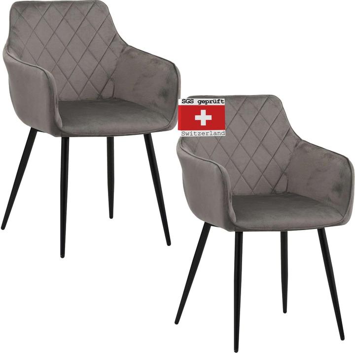 Immagine prodotto Albatros International ALBATROS Set di 1/2 sedie da sala da pranzo SALO - Sedia imbottita moderna ed elegante
