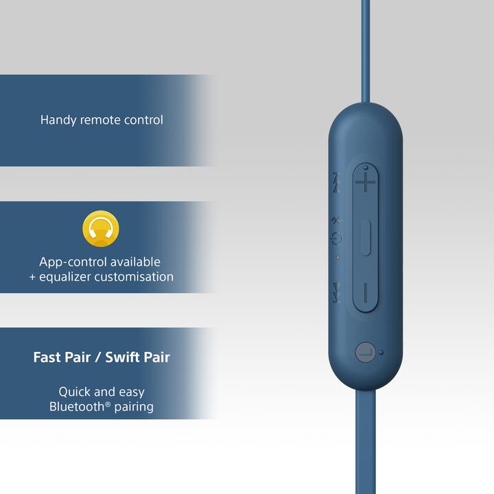 Actual product image Sony WI-C100 (No noise cancelling, 25 h, Wireless)