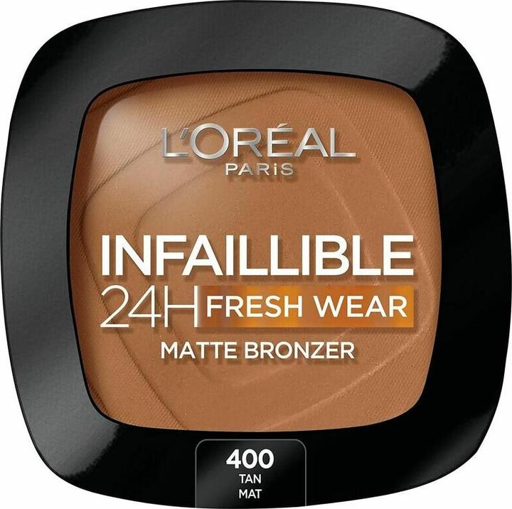 Image du produit L'Oréal Paris INFAILLIBLE 24H fresh wear bronzer mat #400-tan doré 9 gr (Serviette autobronzante)