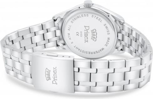 Produktbild Primex Montre Swiss Made - Bracelet Metal Argente - Cadran Bleu - Etanche 50 M (210 mm)
