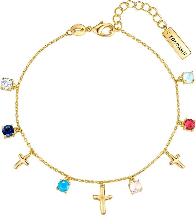 Actual product image Yokoamii Ladies bracelet cross - 36302 (17 cm, Brass)