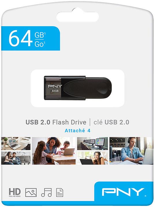 Produktbild PNY Attaché 4 (64 GB, USB-A, USB 2.0)