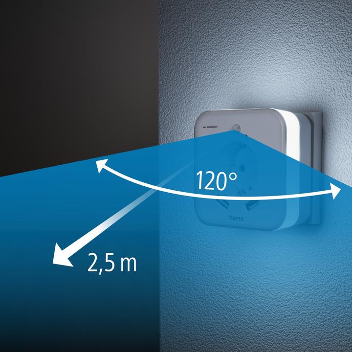 Produktbild Hama 00223498 LED-Nachtlicht mit Bewegungsmelder LED Tageslichtweiss Weiss
