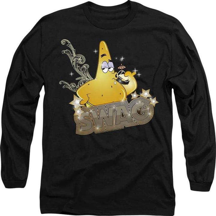 Actual product image Spongebob Squarepants Unisex Adult Patrick Has Swag T-Shirt (M)