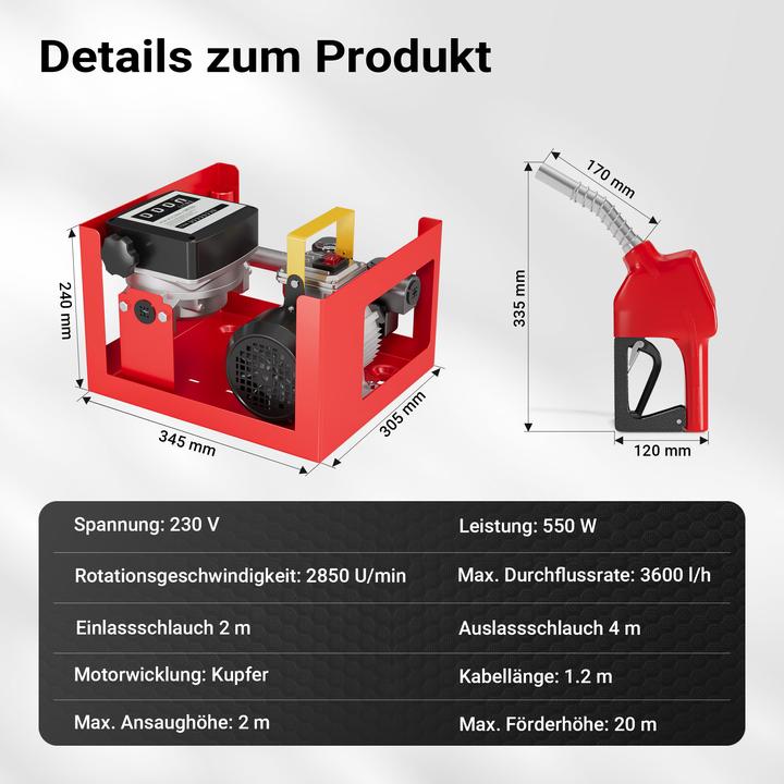 Produktbild Wiltec Heizöl- und Dieselpumpe