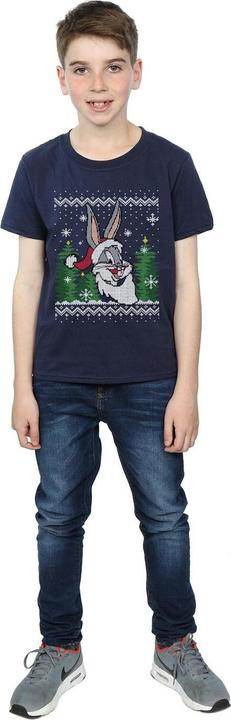 Actual product image Looney Tunes Boys Bugs Bunny Christmas Fair Isle T-Shirt (152, 158)