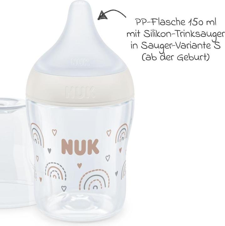 Produktbild NUK Babyflaschen PP-Flasche Perfect Match 150 ml + Silikon-Sauger (150 ml)