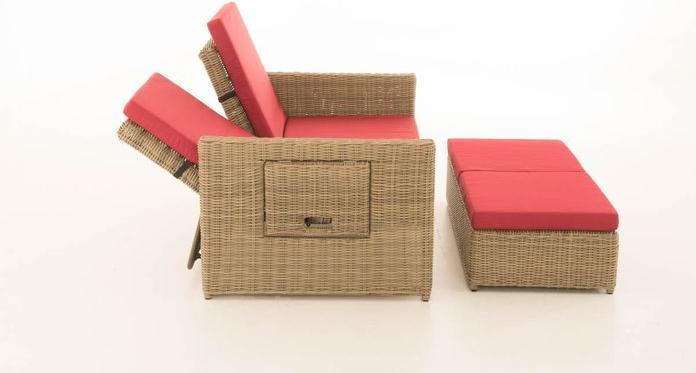 Swisshandel24 Canapé Ancona rouge rubis 5mm, natura