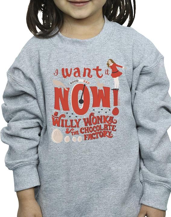 Produktbild Willy Wonka & the Chocolate Factory Verruca Salt I Want It Now Sweatshirt Mädchen (152, 158)