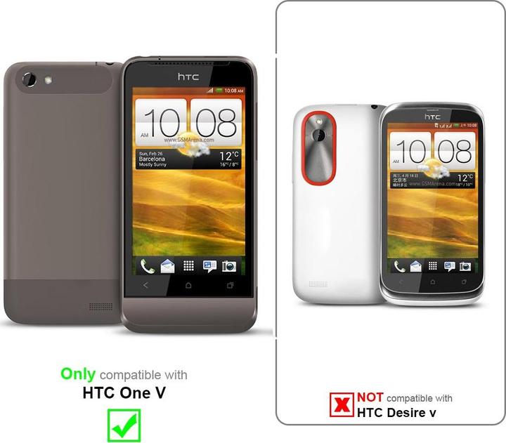 Actual product image Cadorabo Chain case for HTC ONE V necklace cover adjustable