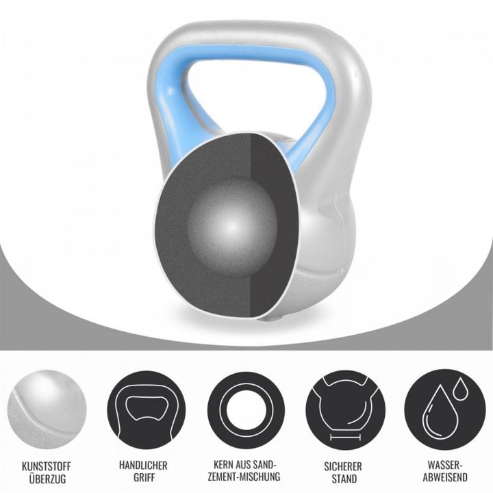 Produktbild Gorilla Sports Kettlebell Stylish (1 x 12 kg, 1 x 16 kg, 1 x 6 kg, 1 x 14 kg, 1 x 10 kg, 1 x 18 kg, 1 x 8 kg, 1 x 20 kg, 1 x 3 kg, 1 x 4 kg)