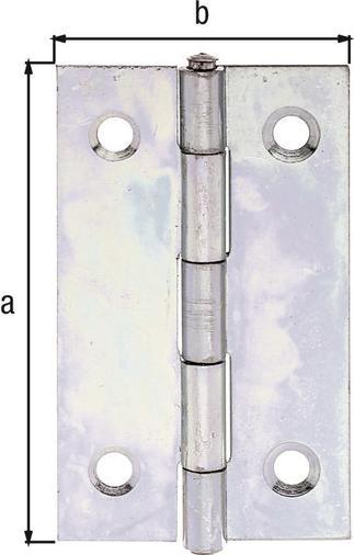 Immagine prodotto Alberts Cerniera stretta con perno in ottone rivettato, 51 x 30 mm, zincata gialla