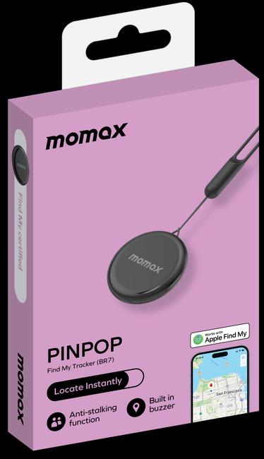 Image du produit Momax Pinpop Apple Find My Certificated Tracker Noir