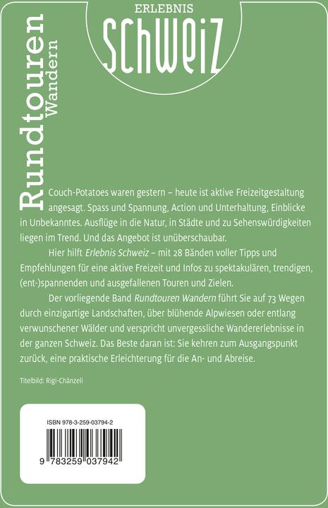 Produktbild Freizeitführer Erlebnis Schweiz Rundwanderungen (Deutsch, Hallwag Kümmerly+Frey AG, 2024)