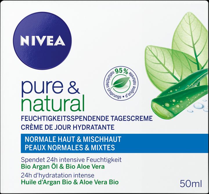 Produktbild NIVEA Pure & Natural (50 ml, Tagescreme)