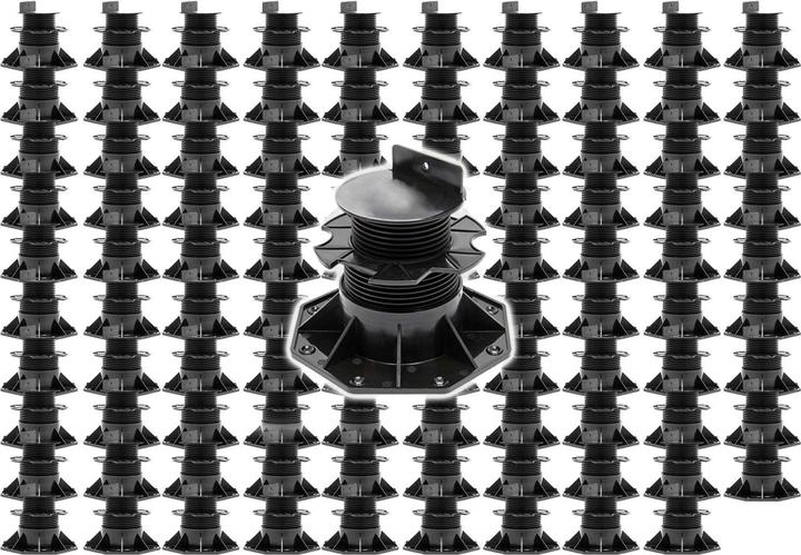 Immagine prodotto XPOtool Set di 100 piedini di supporto angolari con portata di 2700 kg Regolabili in altezza 60-128 mm (100 x)