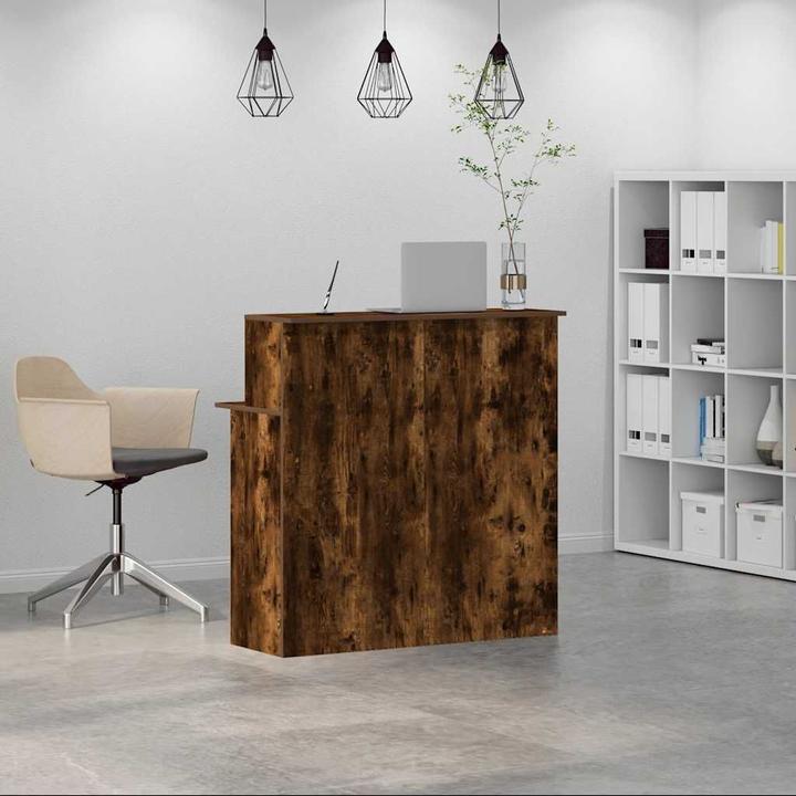 Immagine prodotto VidaXL Bancone reception in rovere affumicato 100x50x103,5 cm bancone reception in legno