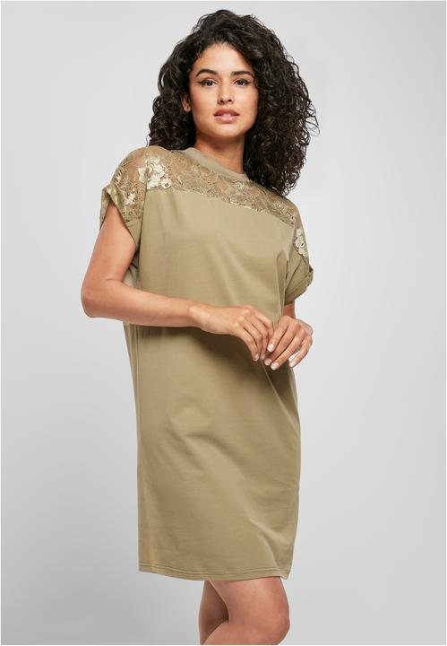 Image du produit Urban Classics Robe tee-shirt en dentelle pour femmes (L)