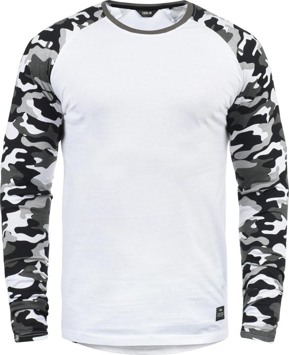 Image du produit Solid Cajus T-Shirt À Manches Longues Camouflage Pour Homme Avec Encolure Rond 100% Coton Imprimé (L)
