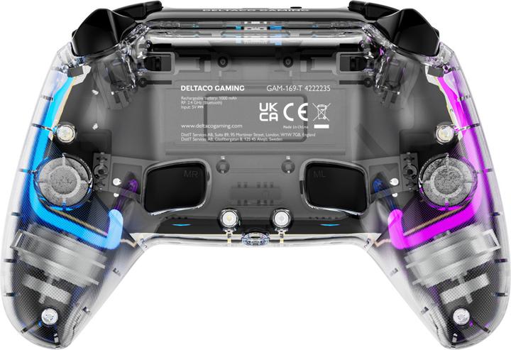 Actual product image Deltaco Gaming PS4 wireless controller (PS4 Pro, PS4, Android, iOS, Switch, PC, Switch OLED)