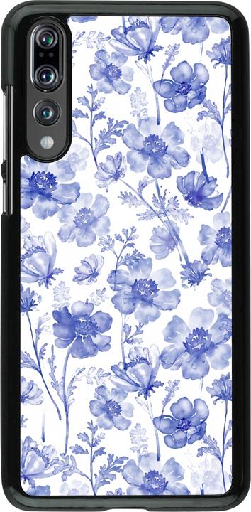 Produktbild PhoneLook Hülle Spring 23 watercolor blue flowers (Huawei P20 Pro)