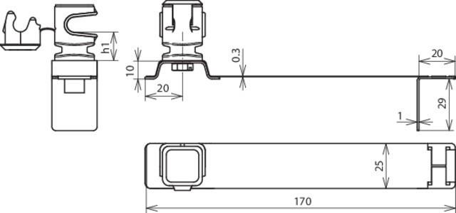Actual product image Dehn Roof cable holder FLEXIsnap NIRO/K-grey 204937