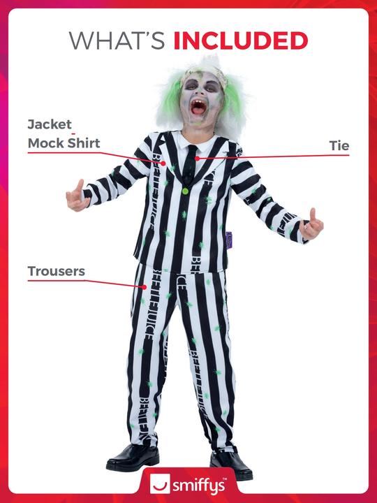 Actual product image Smiffys Beetlejuice Kostüm für Kinder (116, 122, 128)