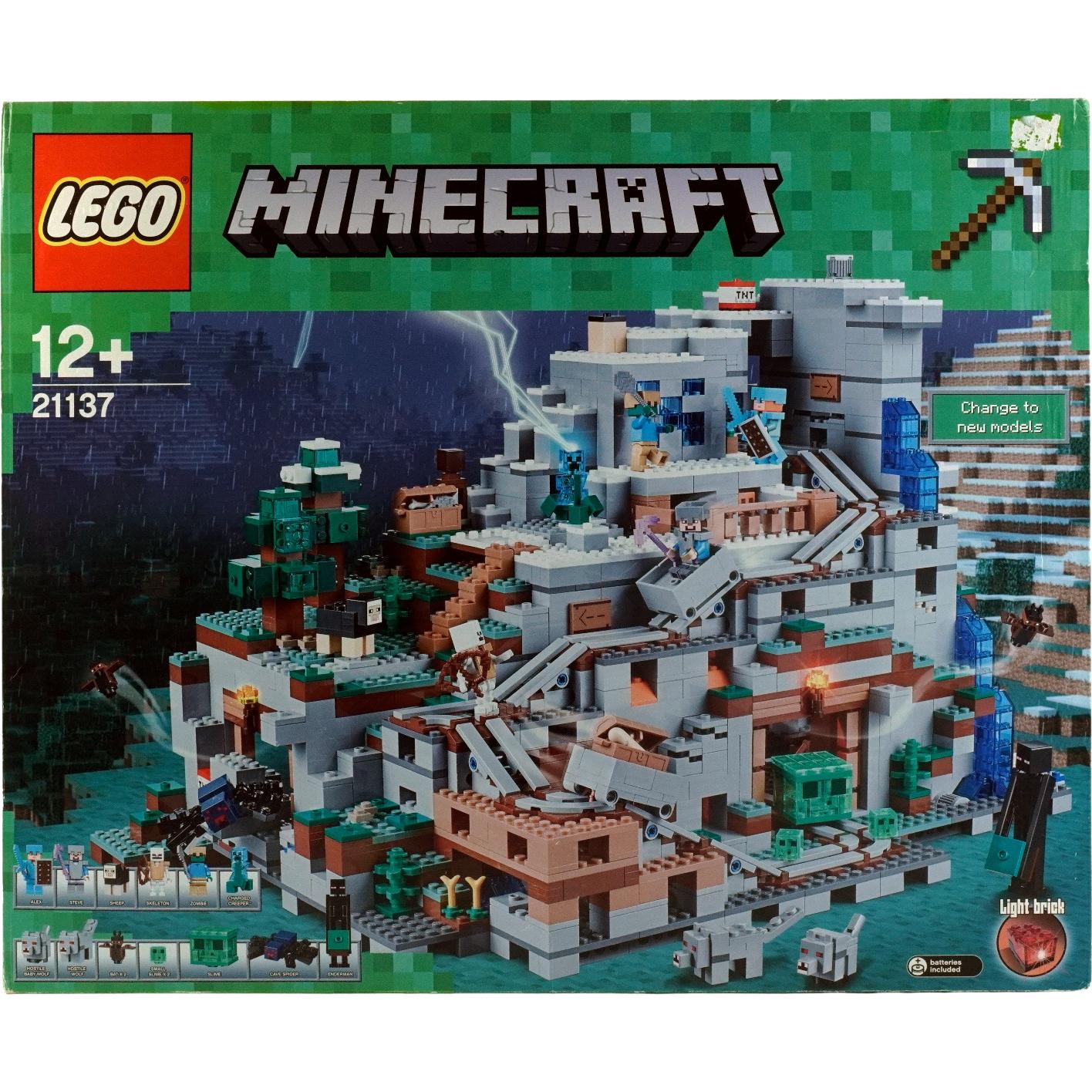 Minecraft Lego Set The Mountain Cave Building Kit Minecraft Lego