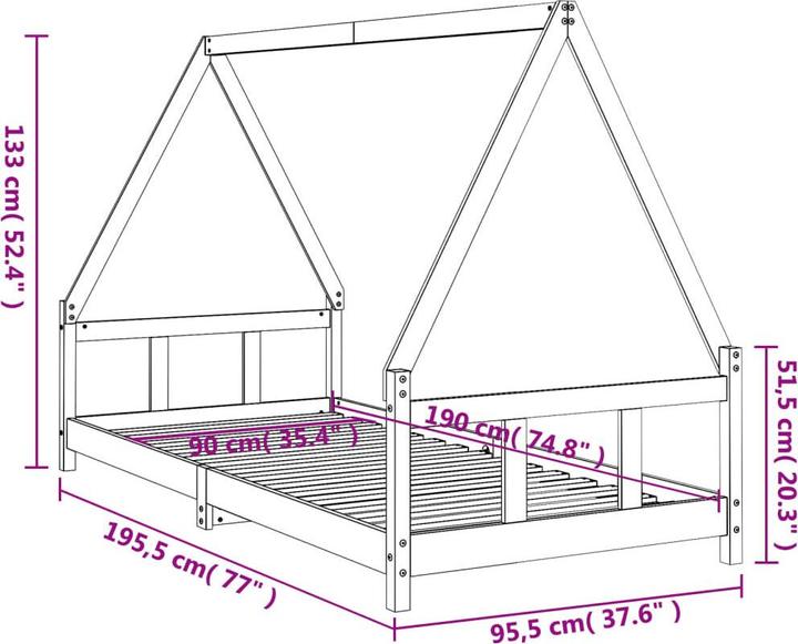 Produktbild VidaXL Uzziel (90 x 190 cm)