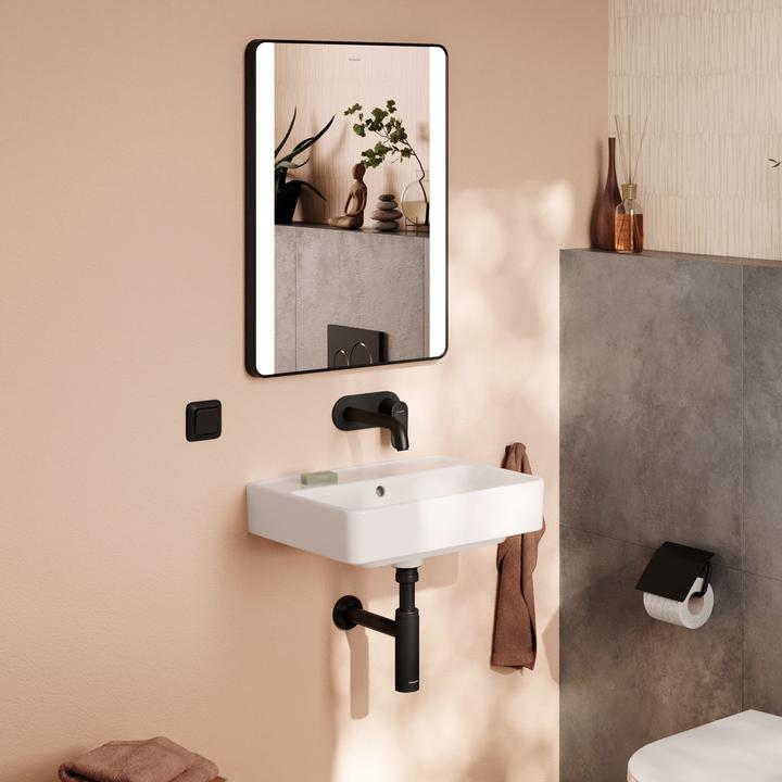 Produktbild hansgrohe Xanuia Q Handwaschbecken, ohne Hahnloch, mit Überlauf, 500x390mm, SmartClean, weiss