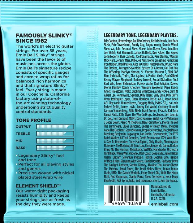 Actual product image Ernie Ball Mighty Slinky (6 x, Electric guitar, 0.04")