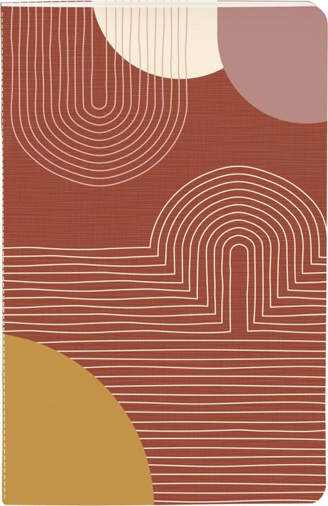 Image du produit Clairefontaine carnet cousu fil 64 pages ligné terracotta (9 x 14 cm, À rayures)