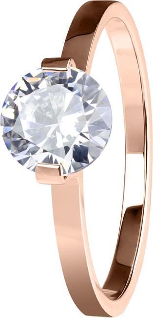 Produktbild Star Piercing Ring rosegold mit grossem Kristall (57, 925 Silber)