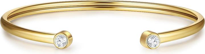 Immagine prodotto Eastside Donna acciaio inox zirconi oro giallo 18,0 cm, flessibile regolabile - 15196 (18 cm, Acciaio inossidabile)