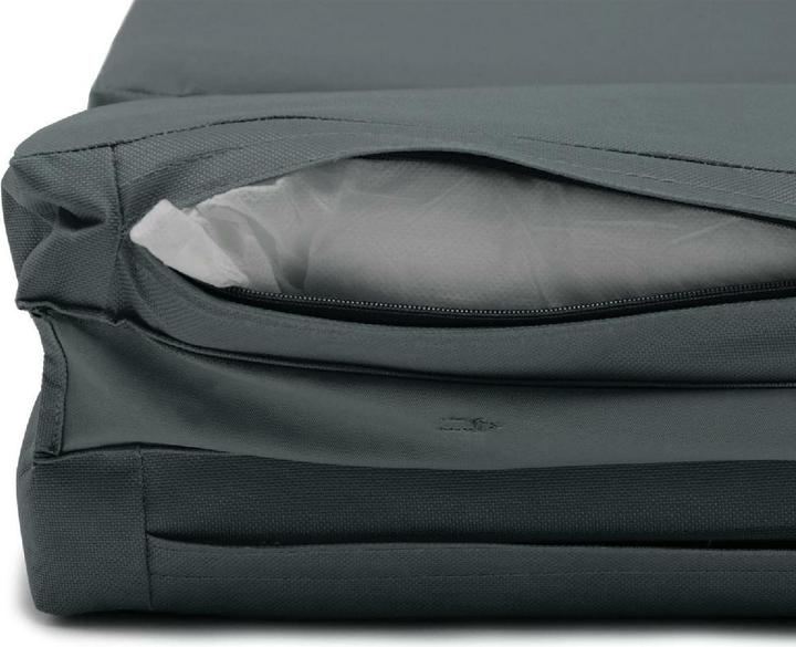 Actual product image VCM 2x Liegenauflage Polster für Gartenliege Kopfkissen Anthrazit (188 cm)