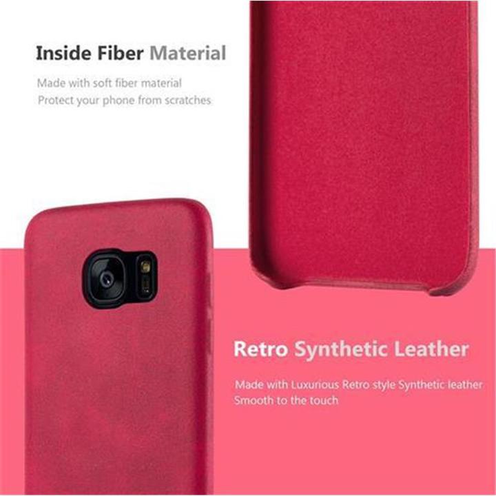 Actual product image Cadorabo Hard cover faux leather with texture (Samsung Galaxy S7 Edge)