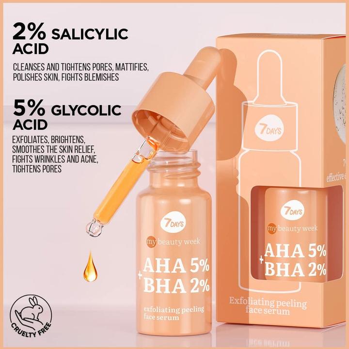 Immagine prodotto 7Days Siero all'acido salicilico - Siero viso antiacne con acido glicolico - Cura della pelle coreana AHA (20 ml)