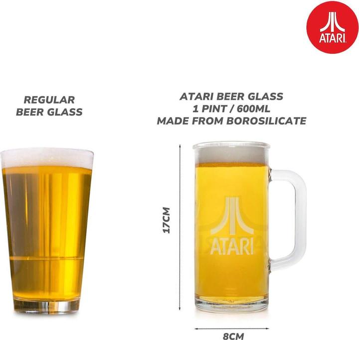 Image du produit Thumbs Up Verre à bière officiel Atari - 1 pinte / 600ml (0.60 l, 1 x)