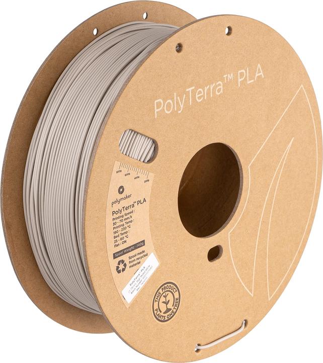 Polymaker PolyTerra PLA (PLA, 1.75 mm, Weiss)