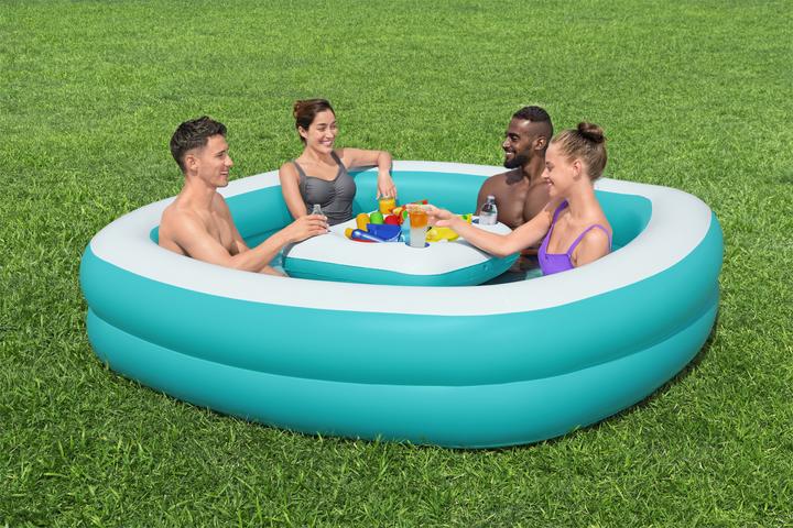 Actual product image Bestway Sippin' Summer™ Inflatable Family Pool with Removable Center Console 2.18 m x 2.18 m x 48 cm