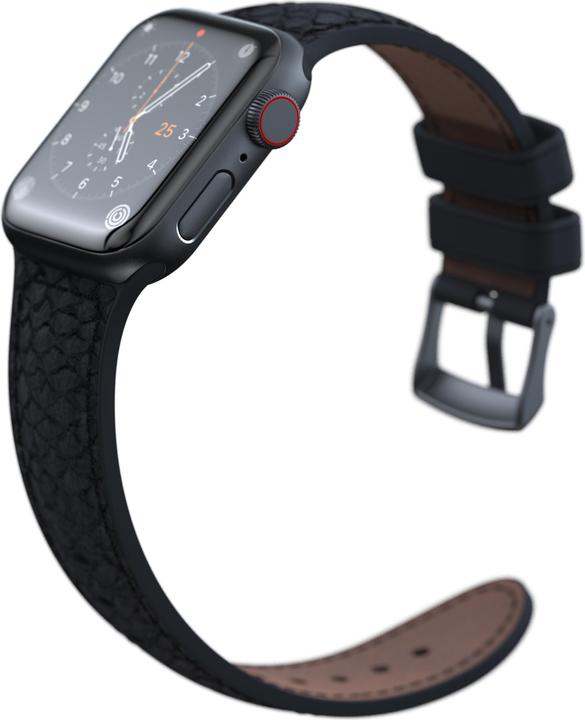 Image du produit Njord Bracelet en cuir de saumon Vindur Watch Strap for Apple Watch 44/45mm (45 mm, Cuir végétalien, Fermeture en acier inoxydable, Cuir de saumon)