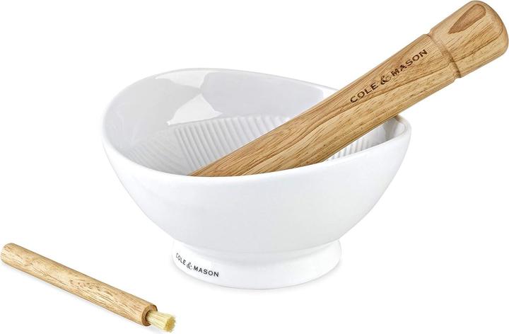 Produktbild Profino Suribachi Mörser & Stössel - Weiss glasiertes Porzel