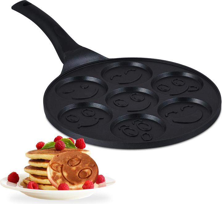 Produktbild Relaxdays Pancake-Pfanne (2.65 cm, Pfannenset + Topfset, Aluminium)