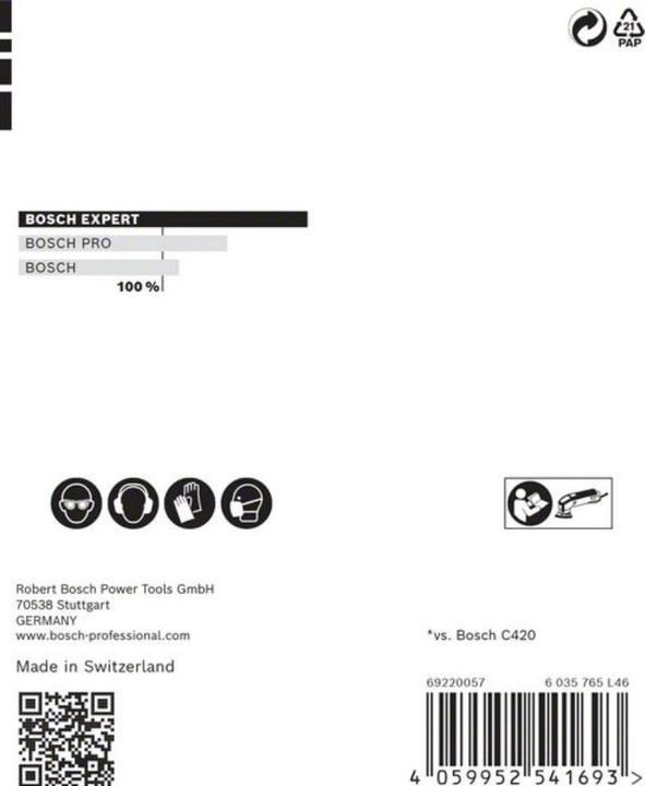 Produktbild Bosch Professional Zubehör EXPERT C470 Schleifpapier für Deltaschleifer, 93 mm, G 400, 5 Stück (400)