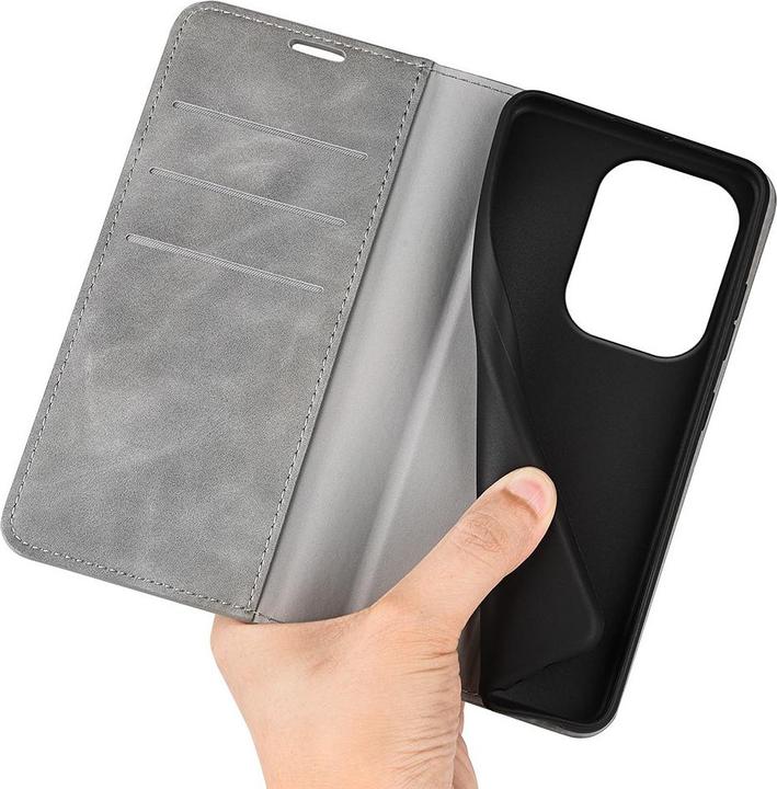 Productafbeelding Cover-Discount Poco M6 Pro / Redmi Note 13 Pro 4G - Stand Case grijs (Xiaomi Redmi Note 13 Pro 4G)