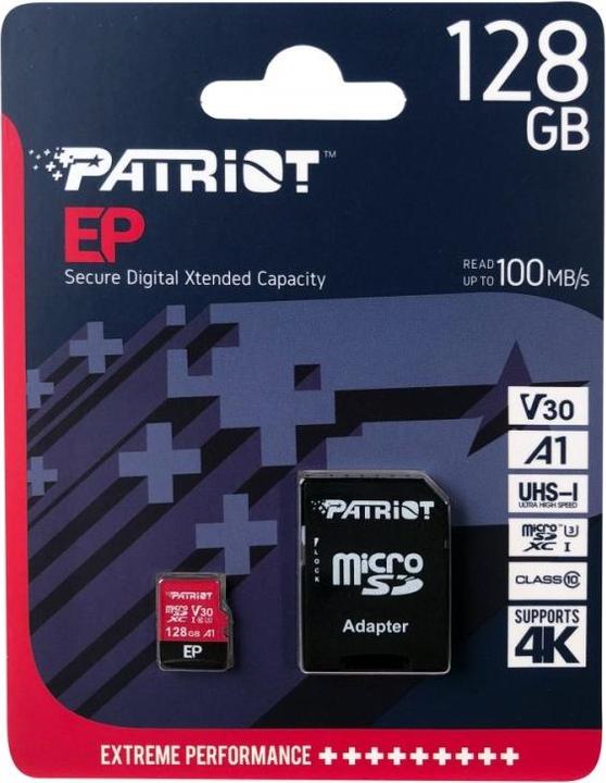 Image du produit Patriot Série EP (128 Go, microSDXC, U3, UHS-I)